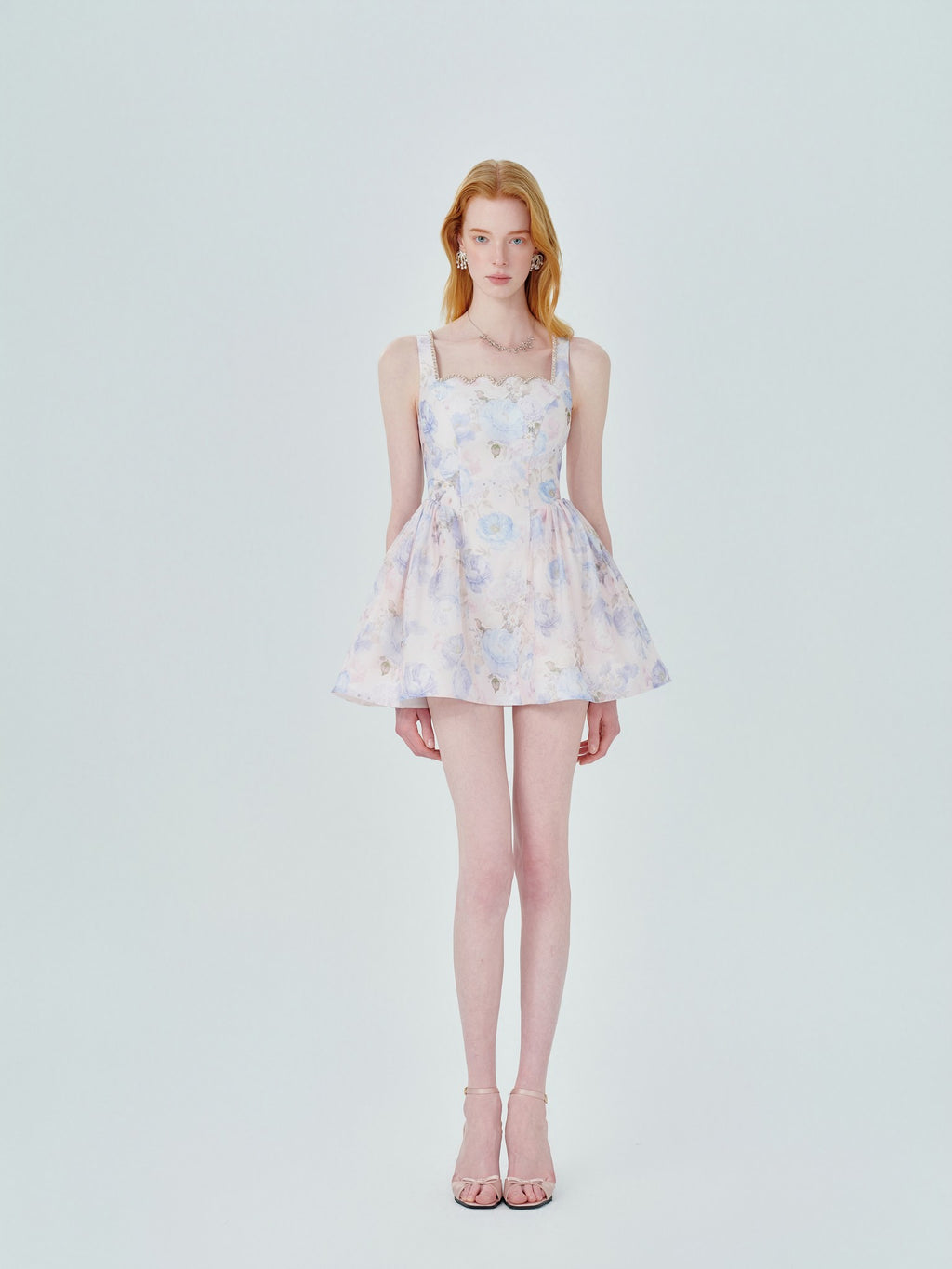 Riviera Floral Print Puffy Bustier Mini Dress lookbook