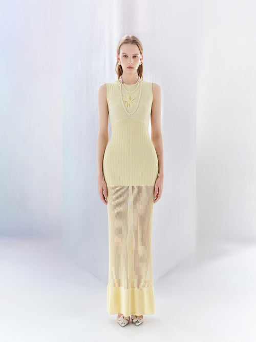 Mayfair Sunlight Yellow Fishtail Knit Maxi Dress lookbook cover