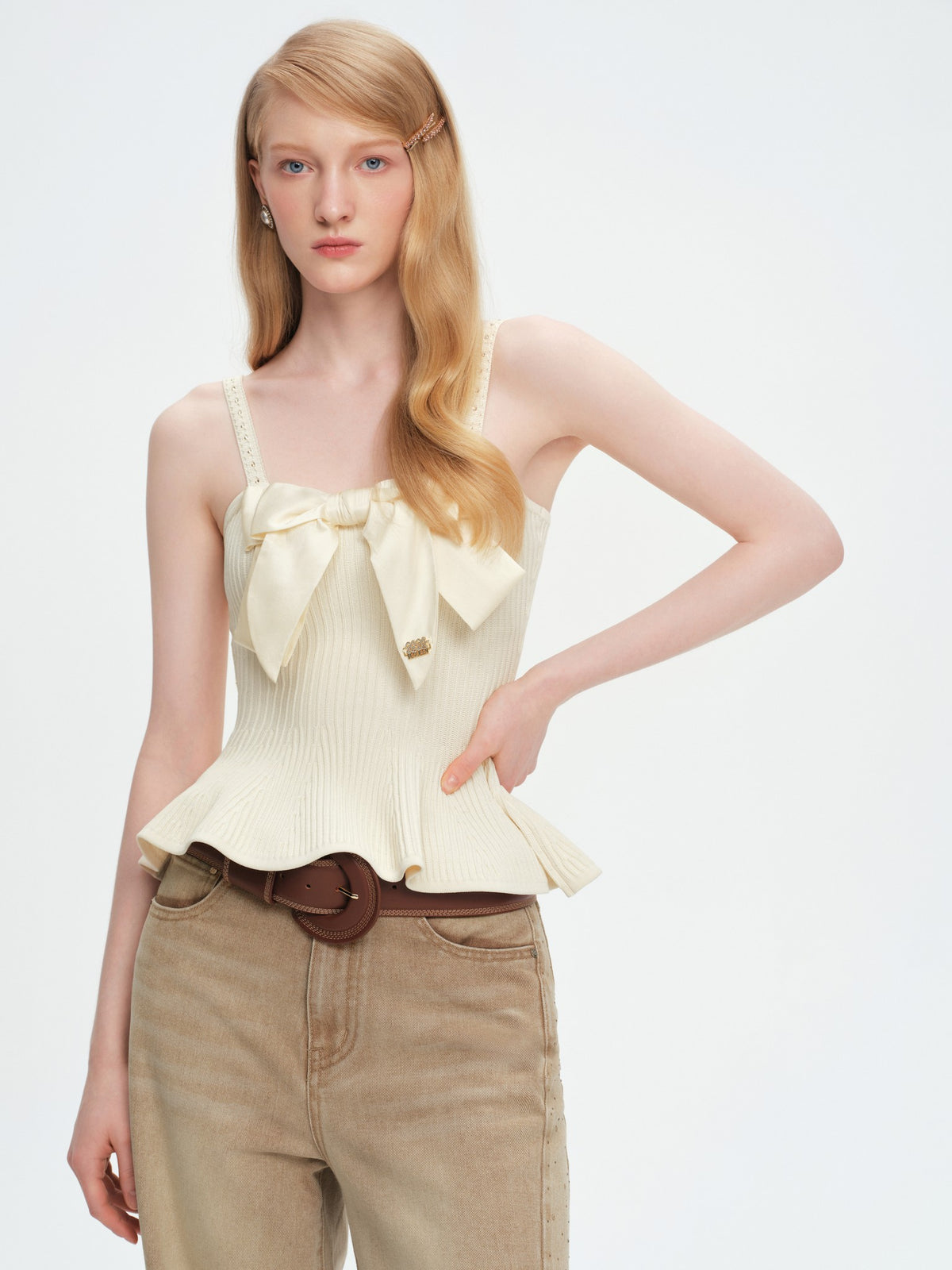 Pearl Wonderland Bow Camisole Top look 7