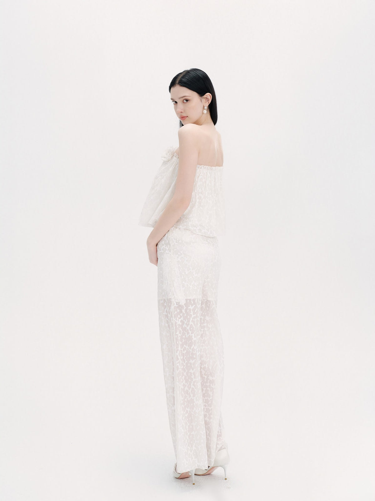 Riviera Textured Print Wide-Leg Pants look 6