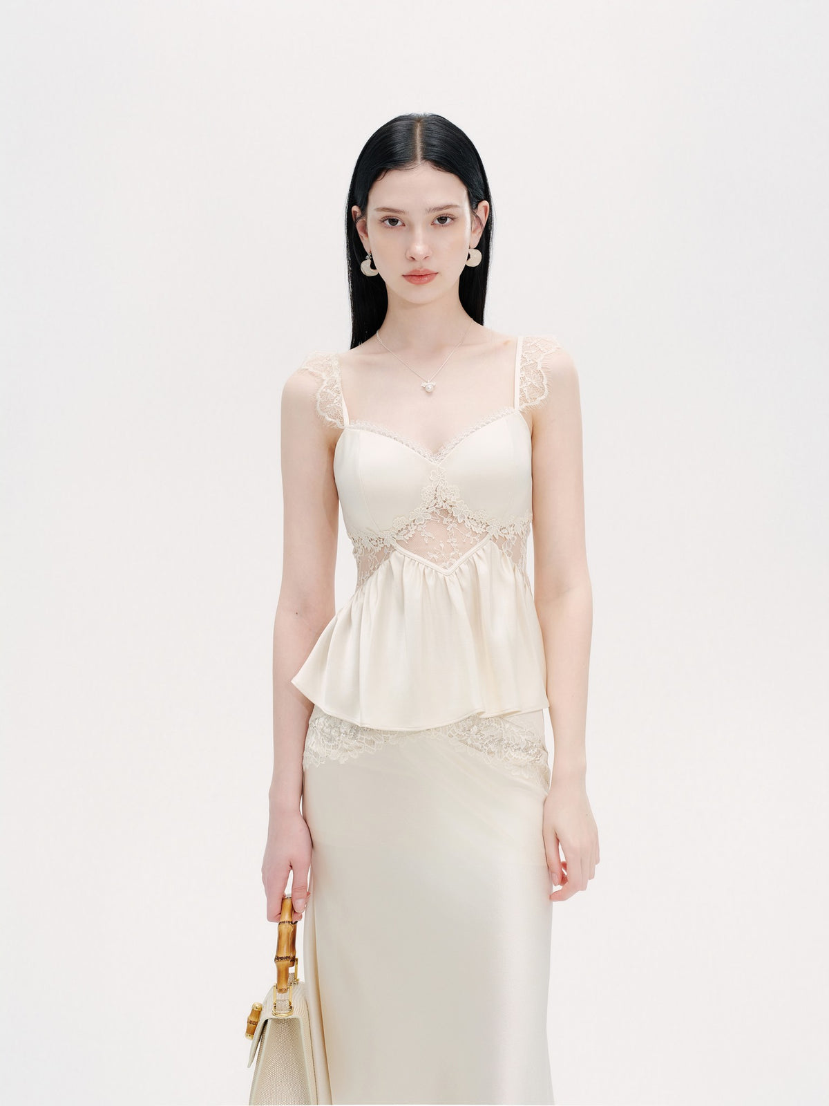 Riviera Triacetate Lace Waist French Elegant Bustier Top styling