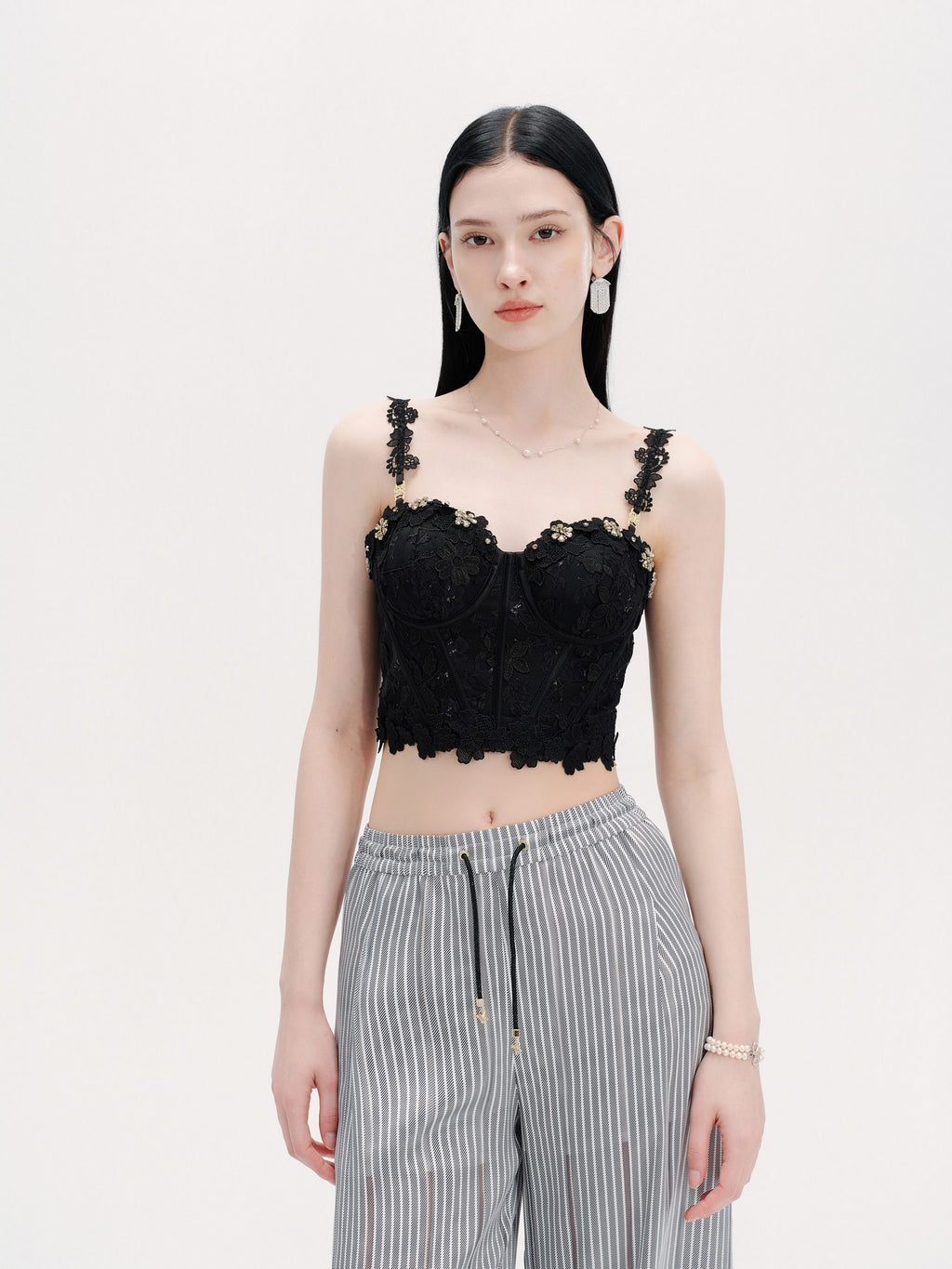 Riviera Boned Lace Bustier Top look 6