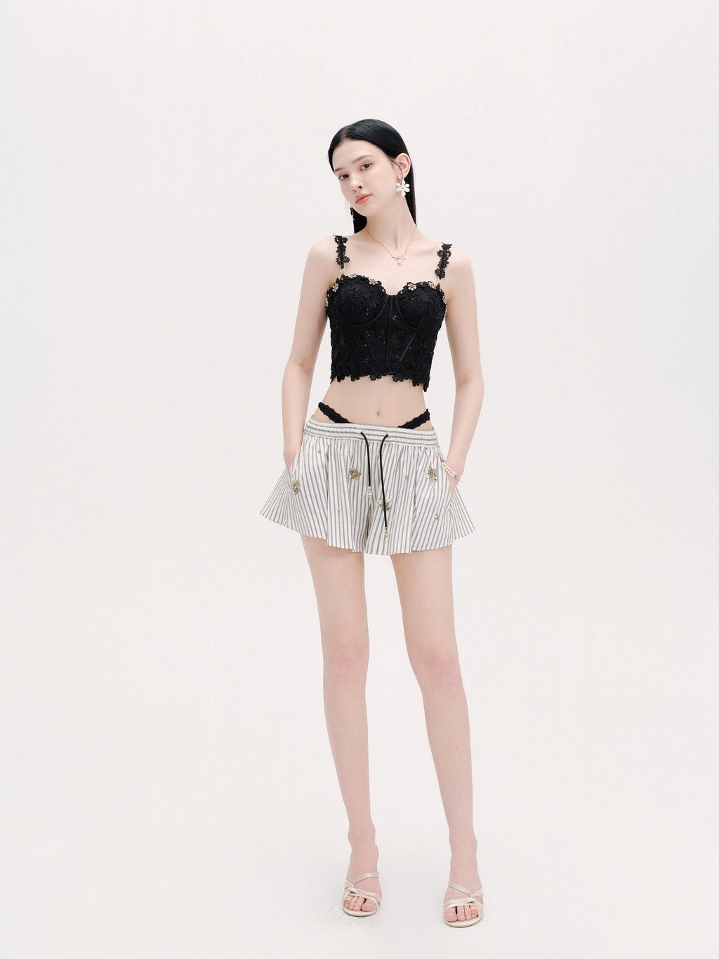 Riviera Boned Lace Bustier Top look 9