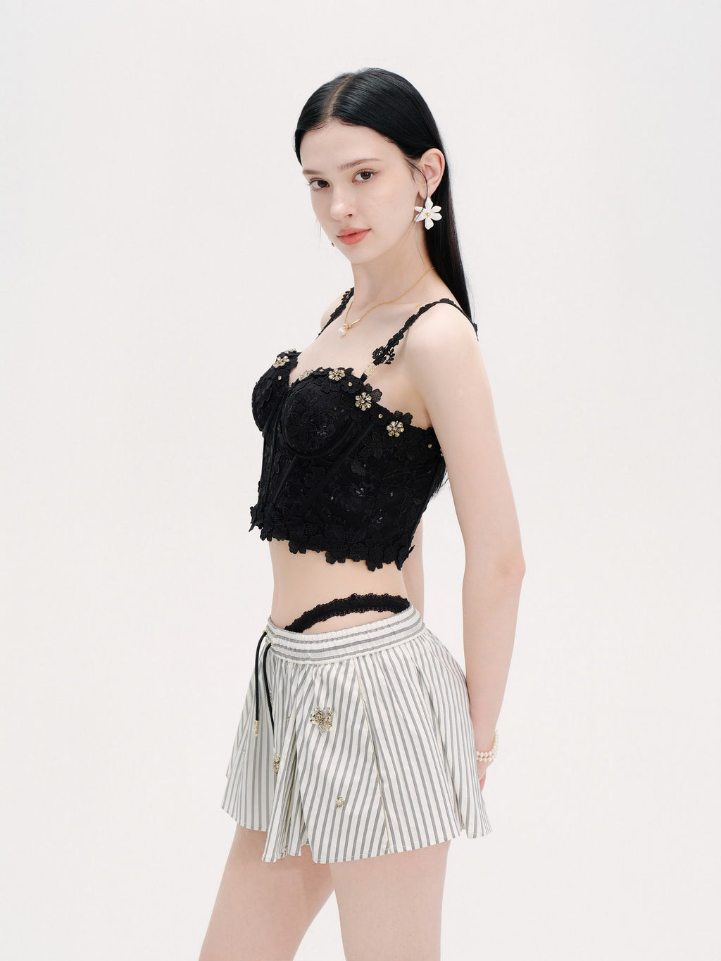 Riviera Boned Lace Bustier Top look 10