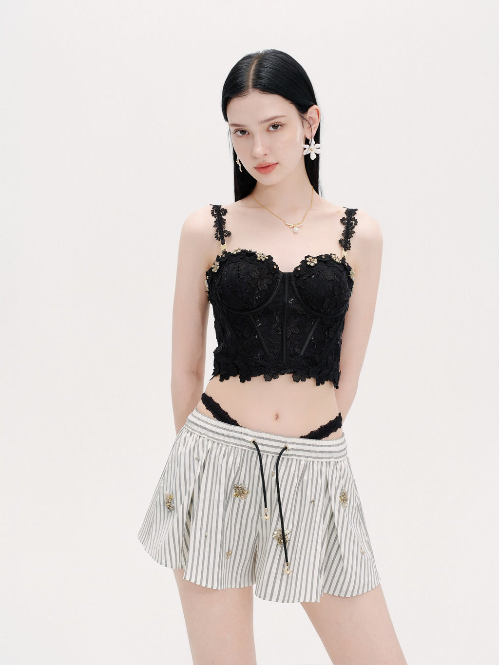 Riviera Boned Lace Bustier Top look 11