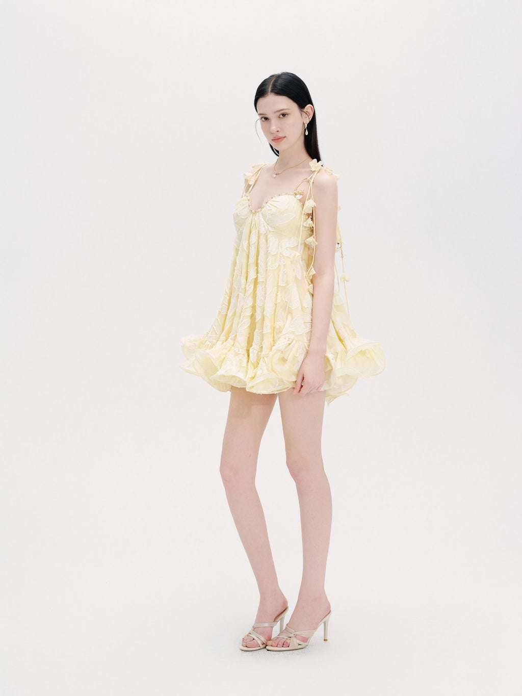 Riviera Romantic Wrapped Bustier Mini Dress wrapped bustier detail