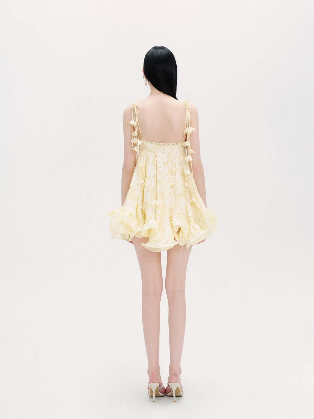 Riviera Romantic Wrapped Bustier Mini Dress hem detail