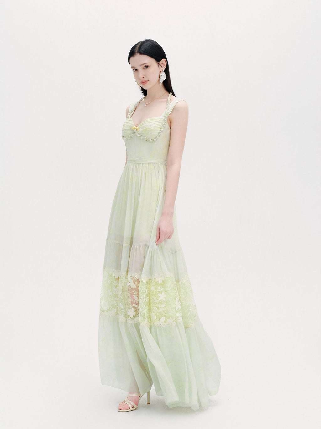 Riviera Resort Column Bustier Maxi Dress bustier detail