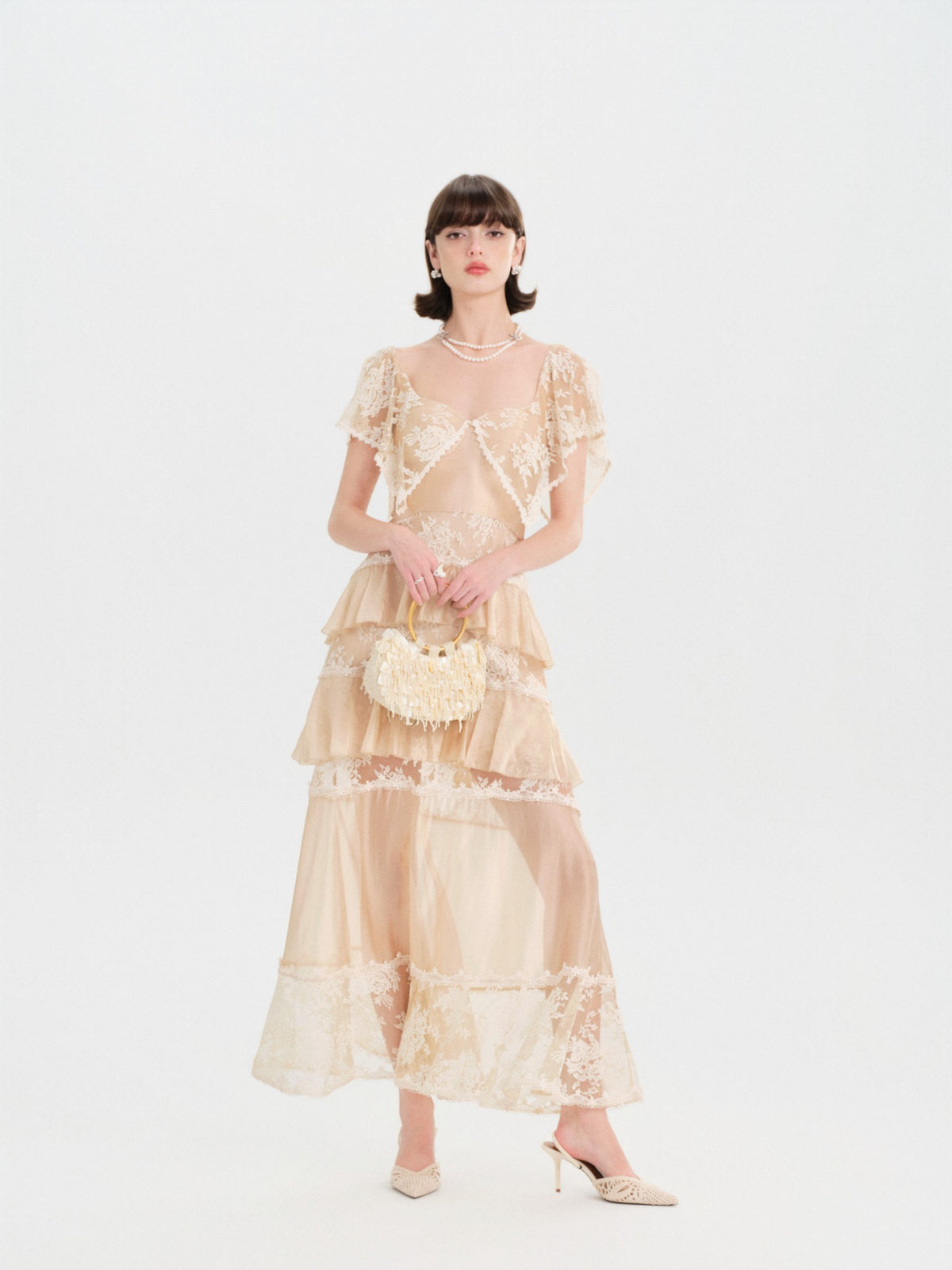 Riviera Lace Waist Slip Maxi Dress styling