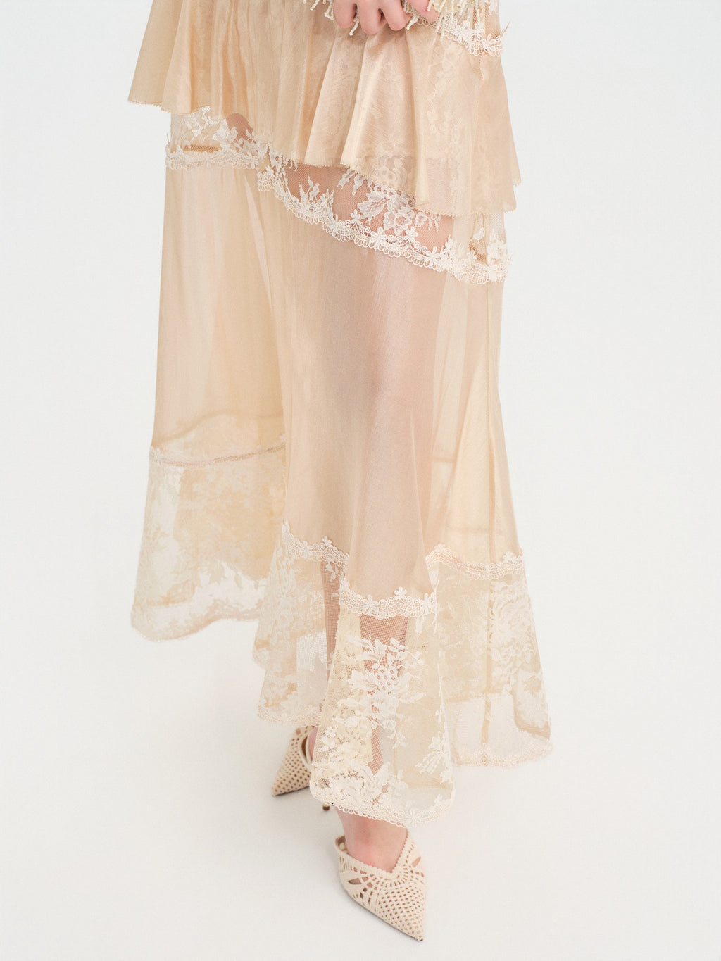 Riviera Lace Waist Slip Maxi Dress accessory detail