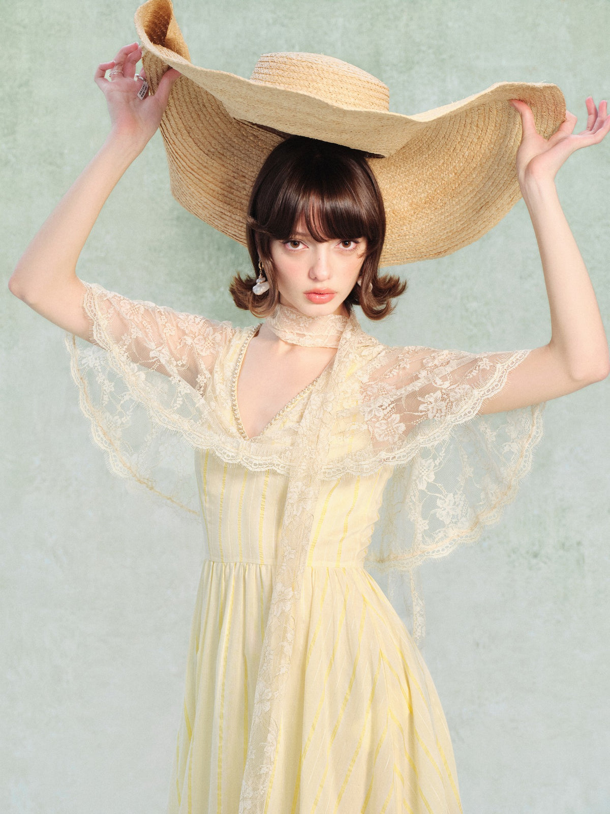 Riviera Lace Cape Illusion Maxi Dress styling