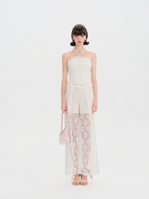 Morning Muse Lace Tube Top full look