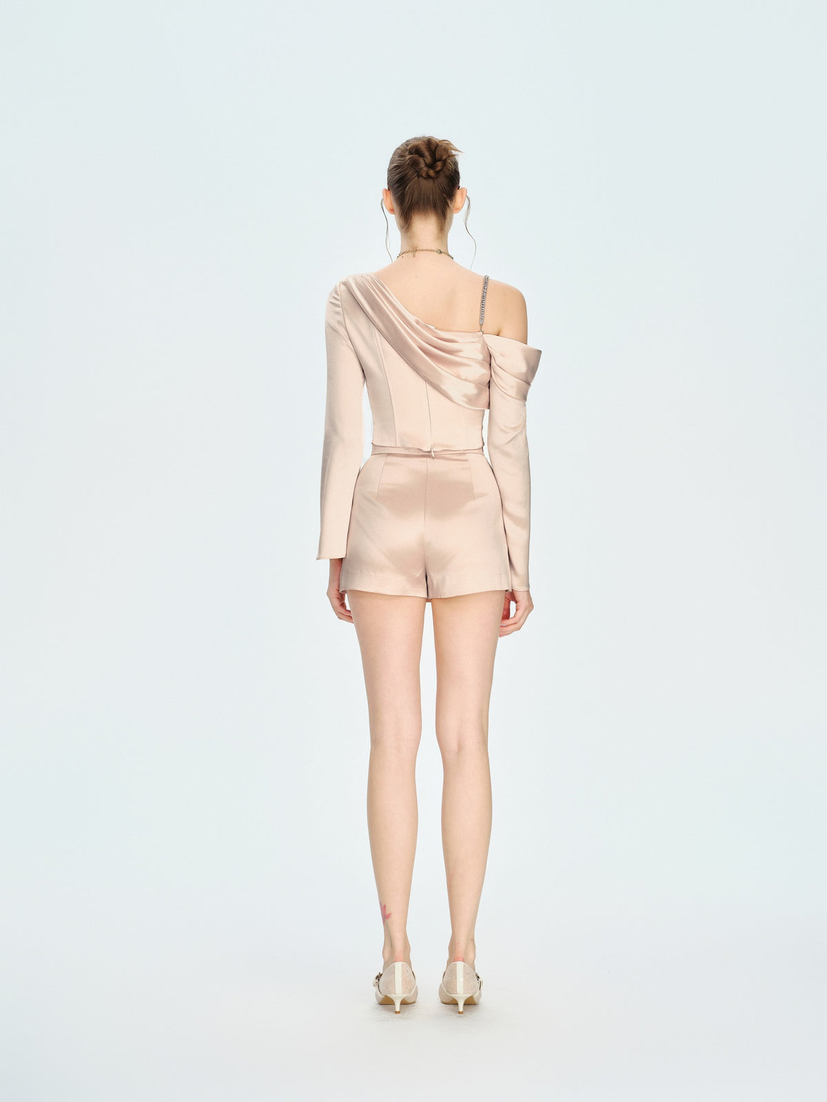Morning Muse Satin A-Line Mini Skirt look