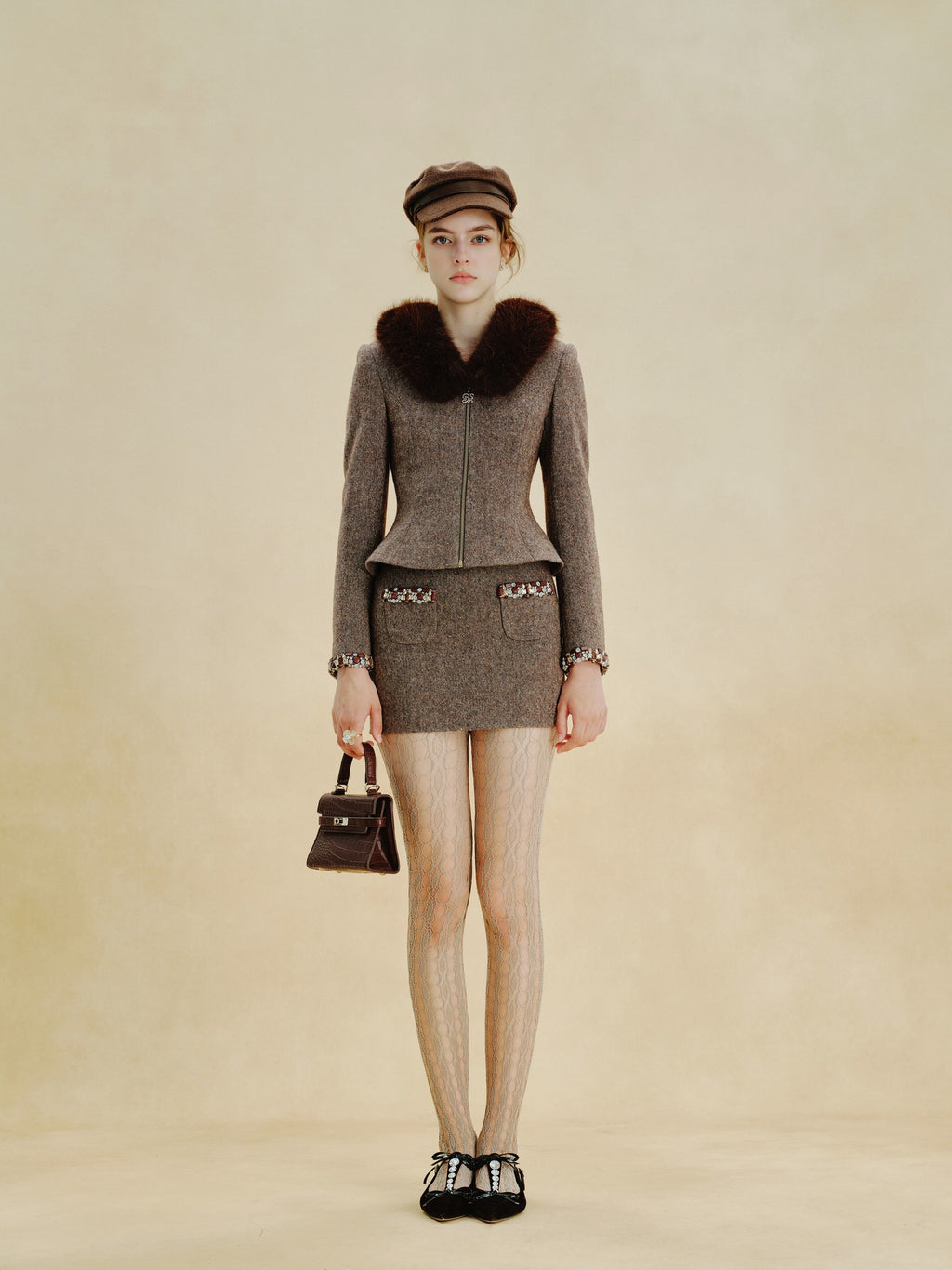 Rue Cambon Brown Fur-Collar Hourglass Jacket lookbook cover