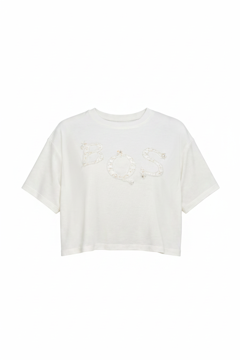 Morning Muse Beaded Original T-Shirt white background