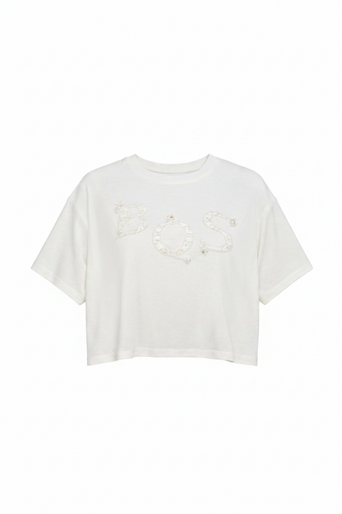 Morning Muse Beaded Original T-Shirt white background
