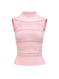 Pearl Wonderland Off-Shoulder Wool Top white background