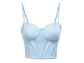 Sunset Bloom Blue Cropped Cutout Camisole white background