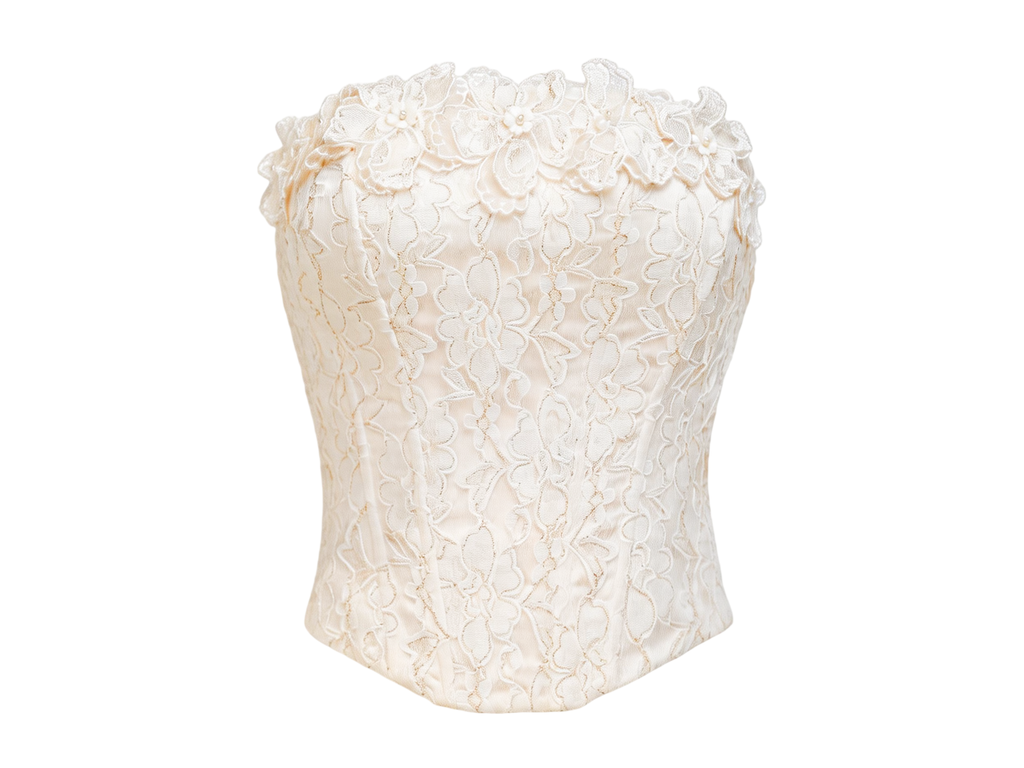 Morning Muse Lace Tube Top white background