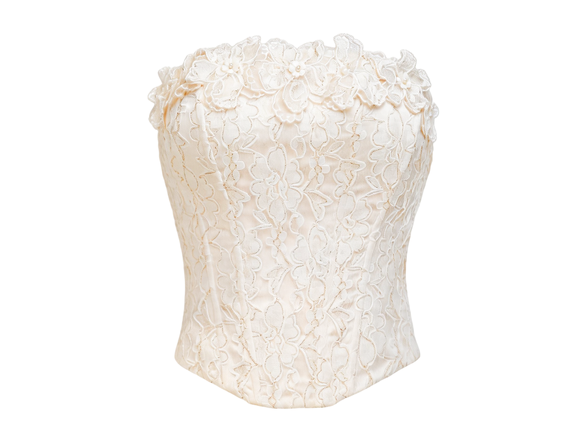Morning Muse Lace Tube Top white background