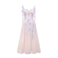 Riviera Print Bustier Maxi Dress white background