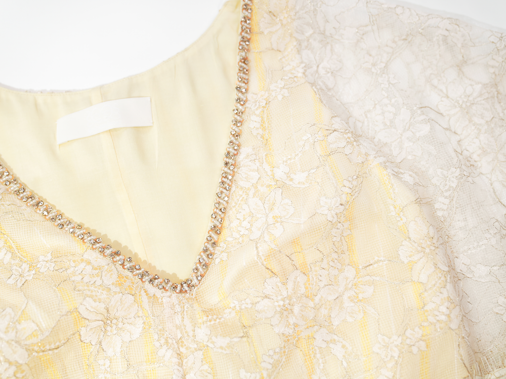 Riviera Lace Cape Illusion Maxi Dress white background