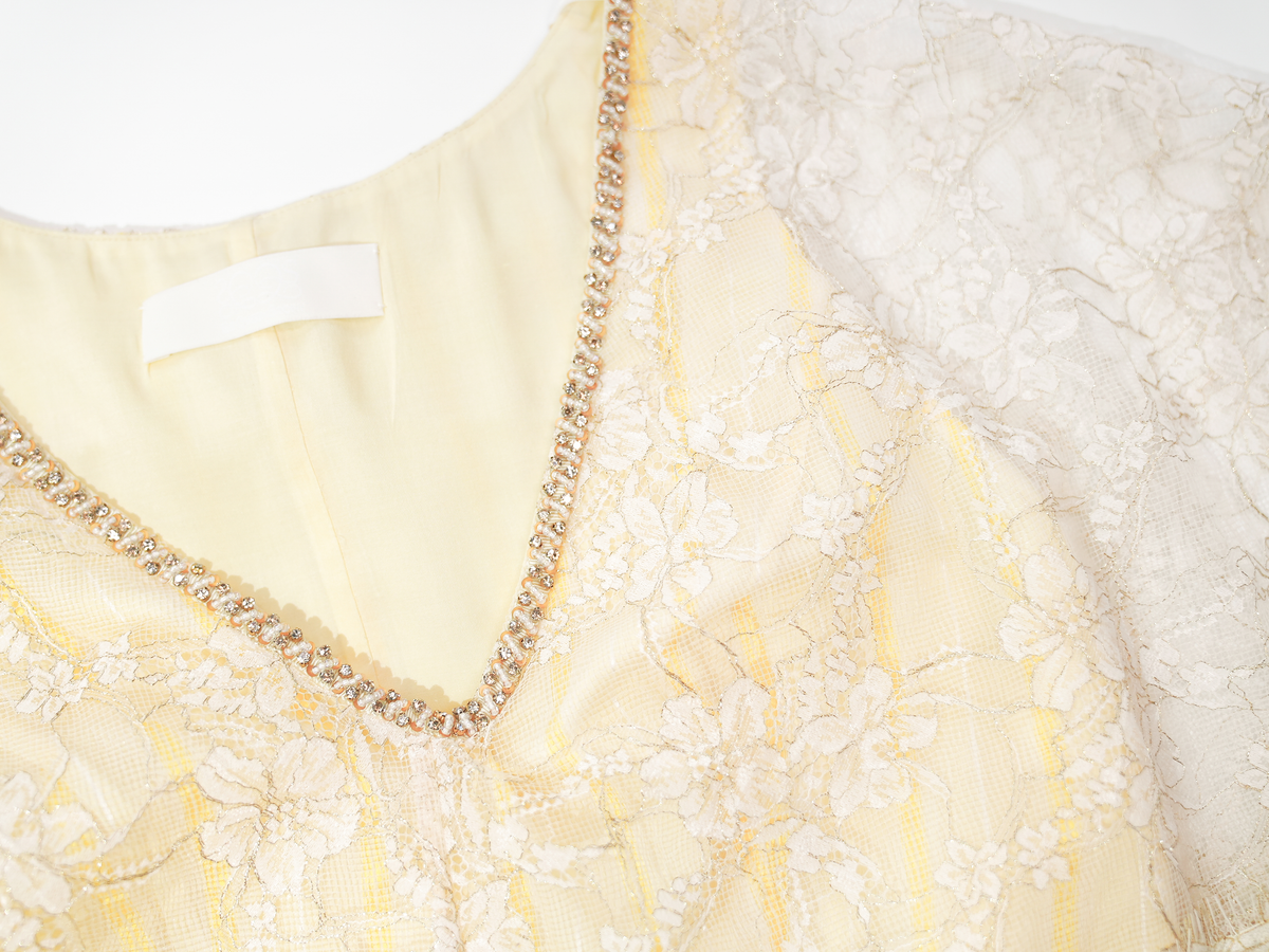 Riviera Lace Cape Illusion Maxi Dress white background