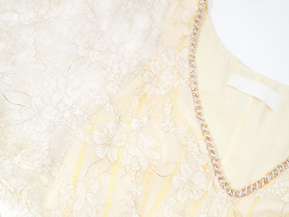 Riviera Lace Cape Illusion Maxi Dress white background