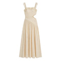 Riviera French Asymmetric Cutout Midi Dress