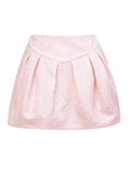 Pearl Wonderland Jacquard Pleated A-Line Skirt white background