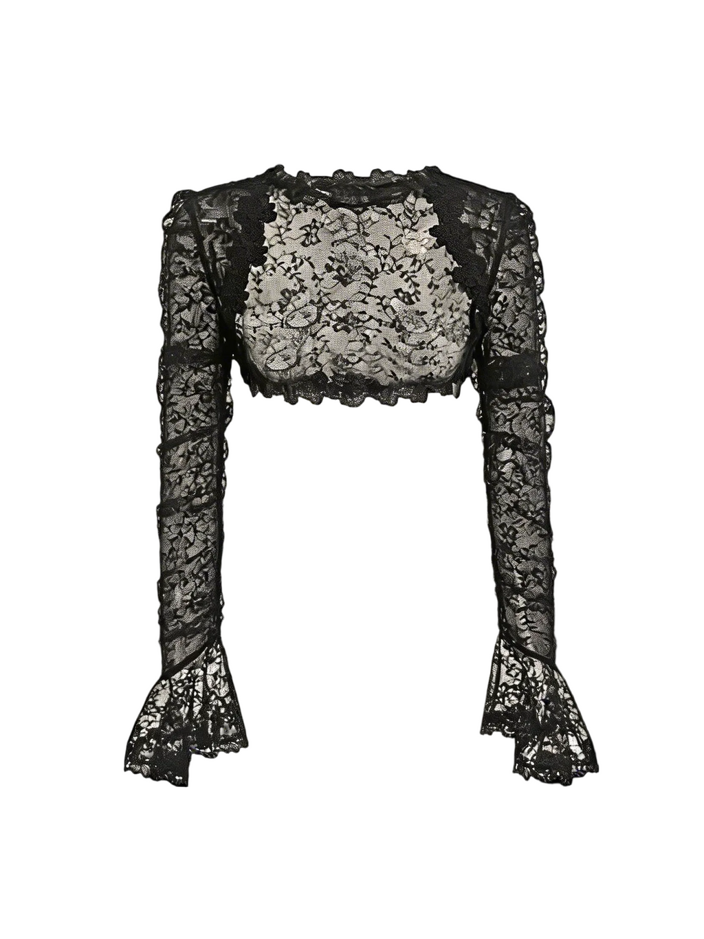 Riviera Embroidered Lace Shrug Capelet