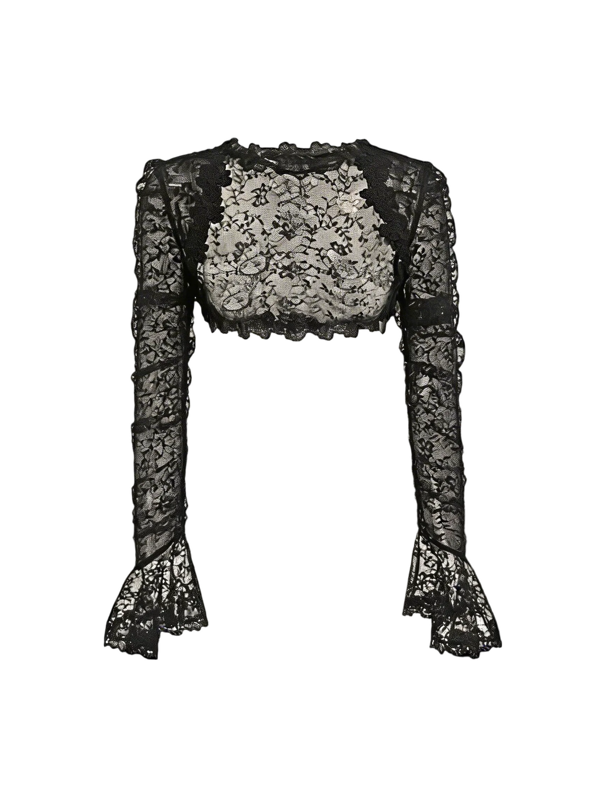 Riviera Embroidered Lace Shrug Capelet