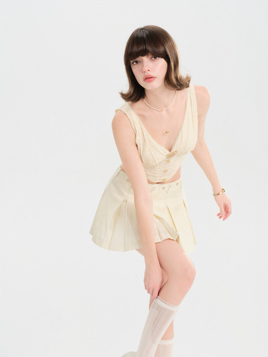Riviera Beige Fitted Camisole back view