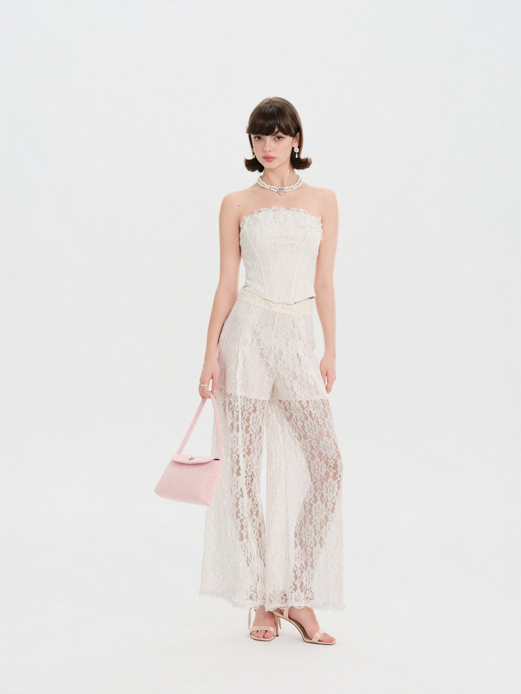 Morning Muse Lace Tube Top front detail