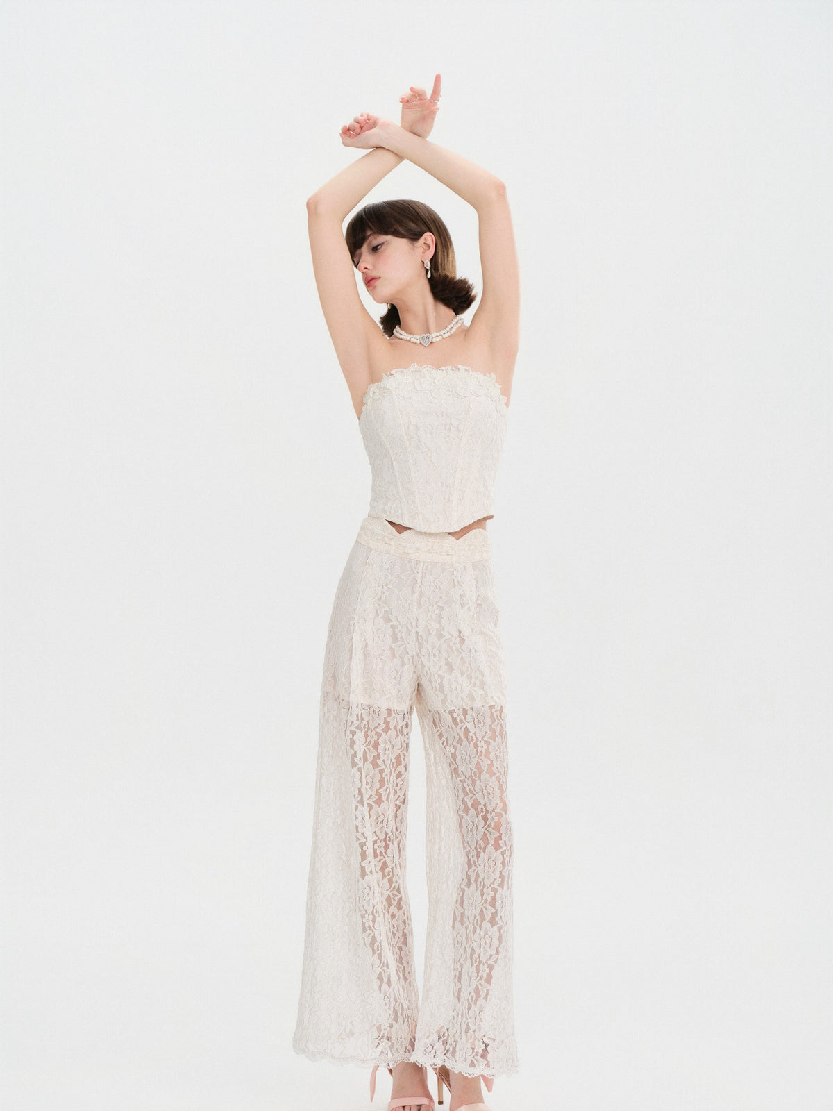 Morning Muse Lace Tube Top full look